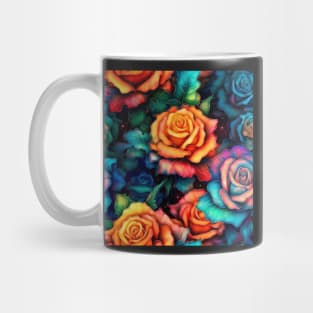 Radiant Rose Seamless Floral Pattern Mug